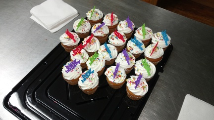 Aug. and Sept. birthday cupcakes